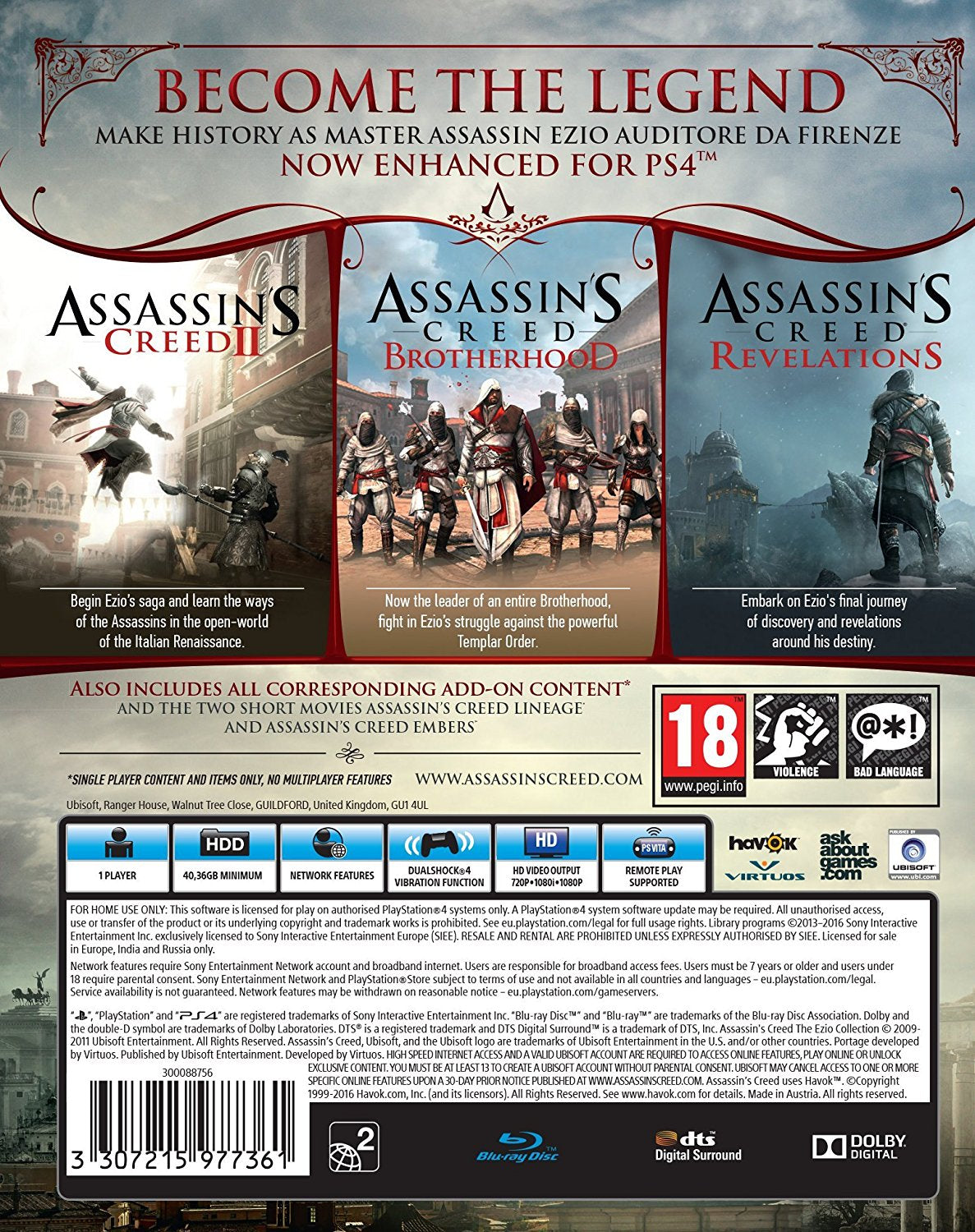 Assassins Creed The Ezio Collection - Video Games by UBI Soft The Chelsea Gamer