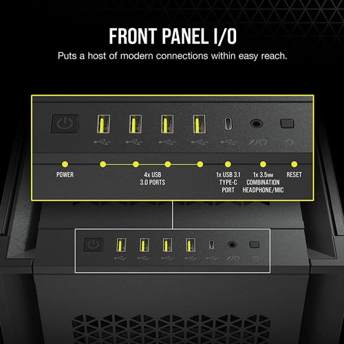 Corsair 7000D AIRFLOW Full Tower PC Case - Black - Core Components by Corsair The Chelsea Gamer