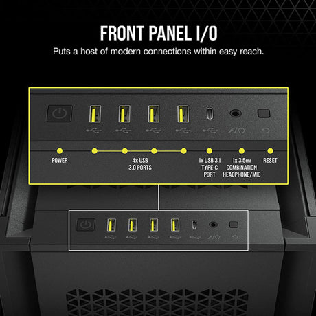 Corsair 7000D AIRFLOW Full Tower PC Case - Black - Core Components by Corsair The Chelsea Gamer