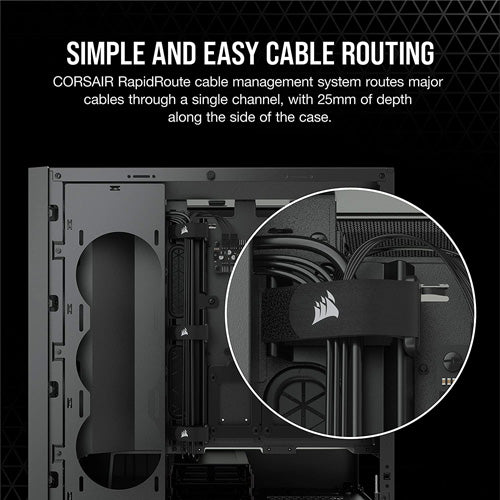 Corsair 5000D Tempered Glass Midi Tower PC Case - Black - Core Components by Corsair The Chelsea Gamer
