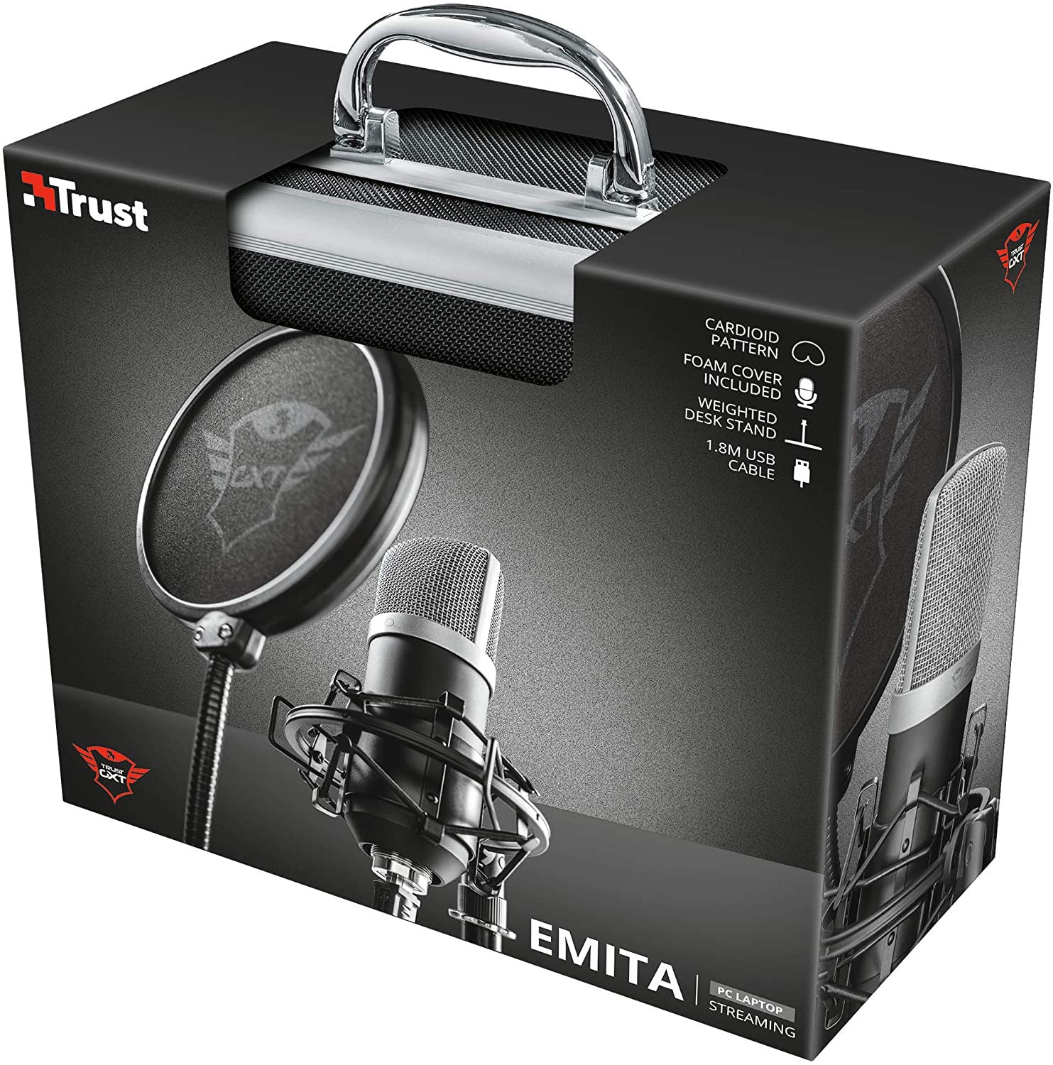 Trust - GXT 252 Emita Streaming Microphone - Core Components by Trust The Chelsea Gamer