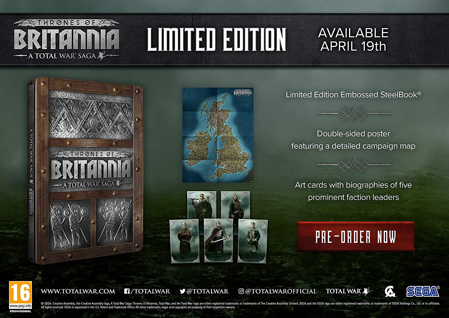 Total War Saga: Thrones of Britannia - PC Steelbook Edition - Video Games by SEGA UK The Chelsea Gamer