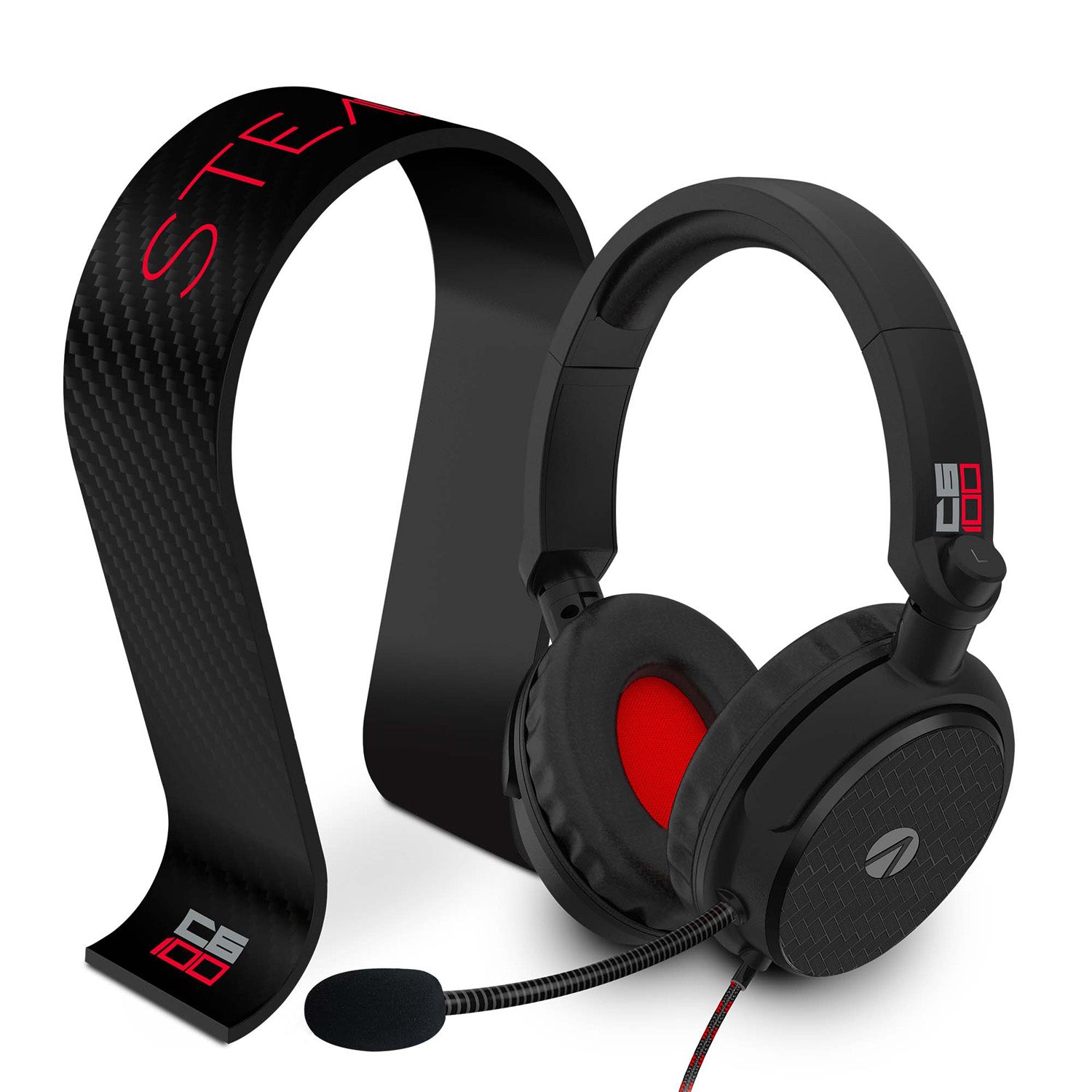 STEALTH C6-100 Stereo Gaming Headset & Stand - Black & Red - Console Accessories by ABP Technology The Chelsea Gamer