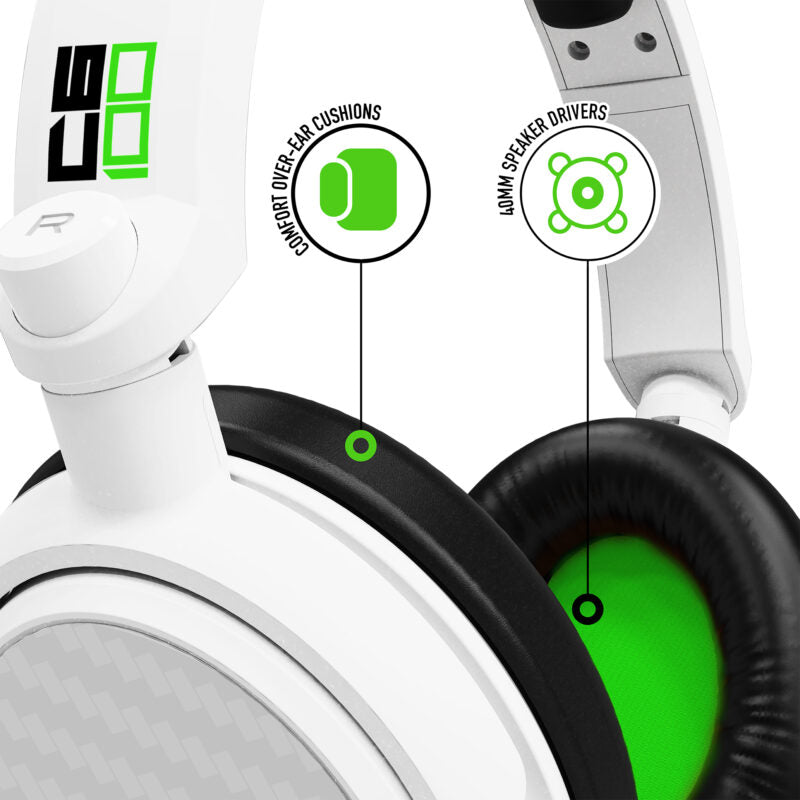 STEALTH C6-100 Stereo Gaming Headset - Green/White - Console Accessories by ABP Technology The Chelsea Gamer
