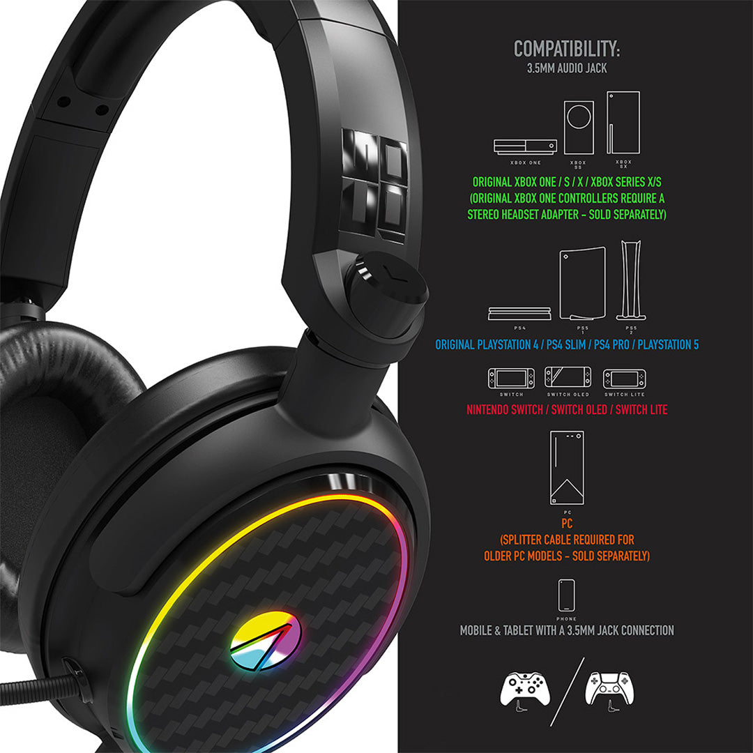 STEALTH C6-100 Stereo Gaming Headset - Light Up - Console Accessories by ABP Technology The Chelsea Gamer