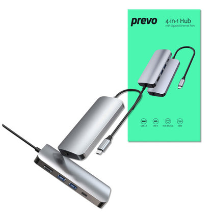 Prevo - C501R USB Type-C 4-In-1 Hub - Cables by Prevo The Chelsea Gamer