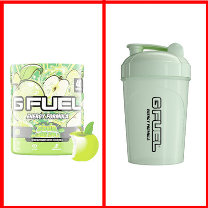 Sour Green Apple Tub & Glow in the Dark Shaker Bundle - merchandise by G Fuel The Chelsea Gamer