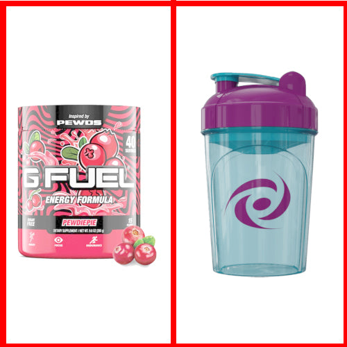 PewDiePie Lingonberry Flavour & Hornet Jr Shaker Bundle - merchandise by G Fuel The Chelsea Gamer