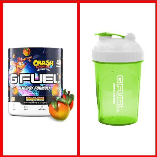 Wumpa Fruit Tub - Inspired by Crash Bandicoot & LPG Shaker Bundle - merchandise by G Fuel The Chelsea Gamer