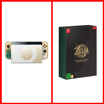The Legend of Zelda: Tears of the Kingdom Limited Edition OLED & Game CE Bundle - Console pack by Nintendo The Chelsea Gamer