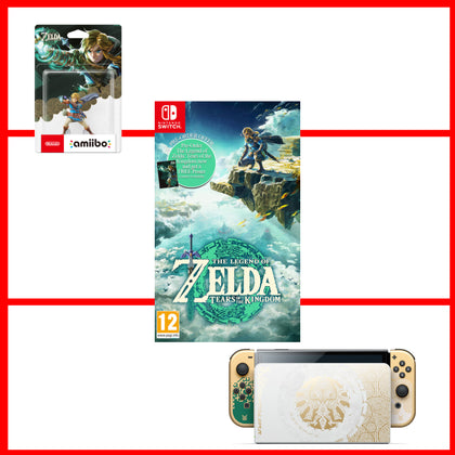 The Legend of Zelda: Tears of the Kingdom Limited Edition OLED & Game & Amiibo Bundle - Console pack by Nintendo The Chelsea Gamer