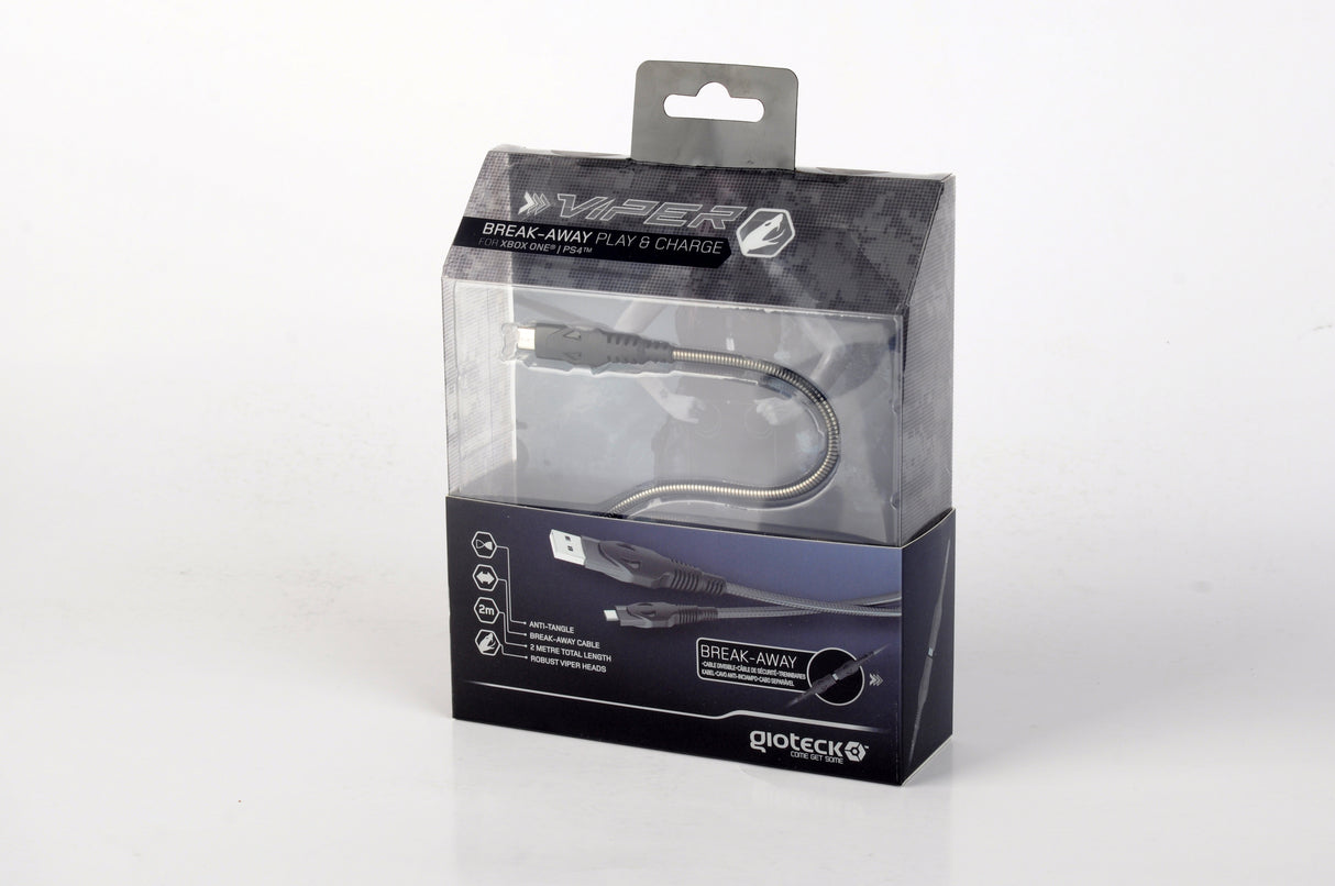 TX-V Viper Anti-Twist Play & Charge Breakaway Cable - Console Accessories by Good Better Best - Gioteck The Chelsea Gamer