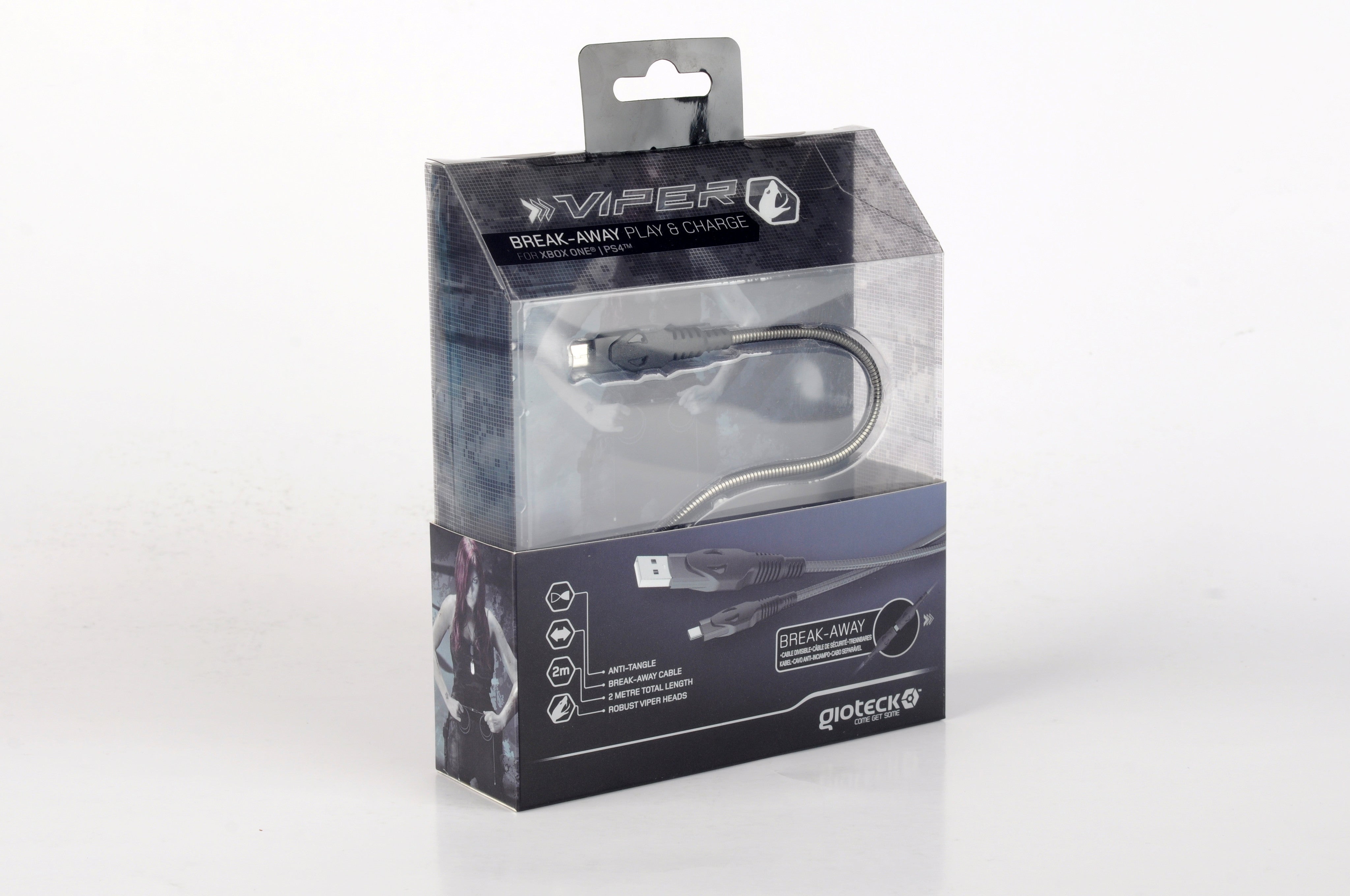 TX-V Viper Anti-Twist Play & Charge Breakaway Cable - Console Accessories by Good Better Best - Gioteck The Chelsea Gamer