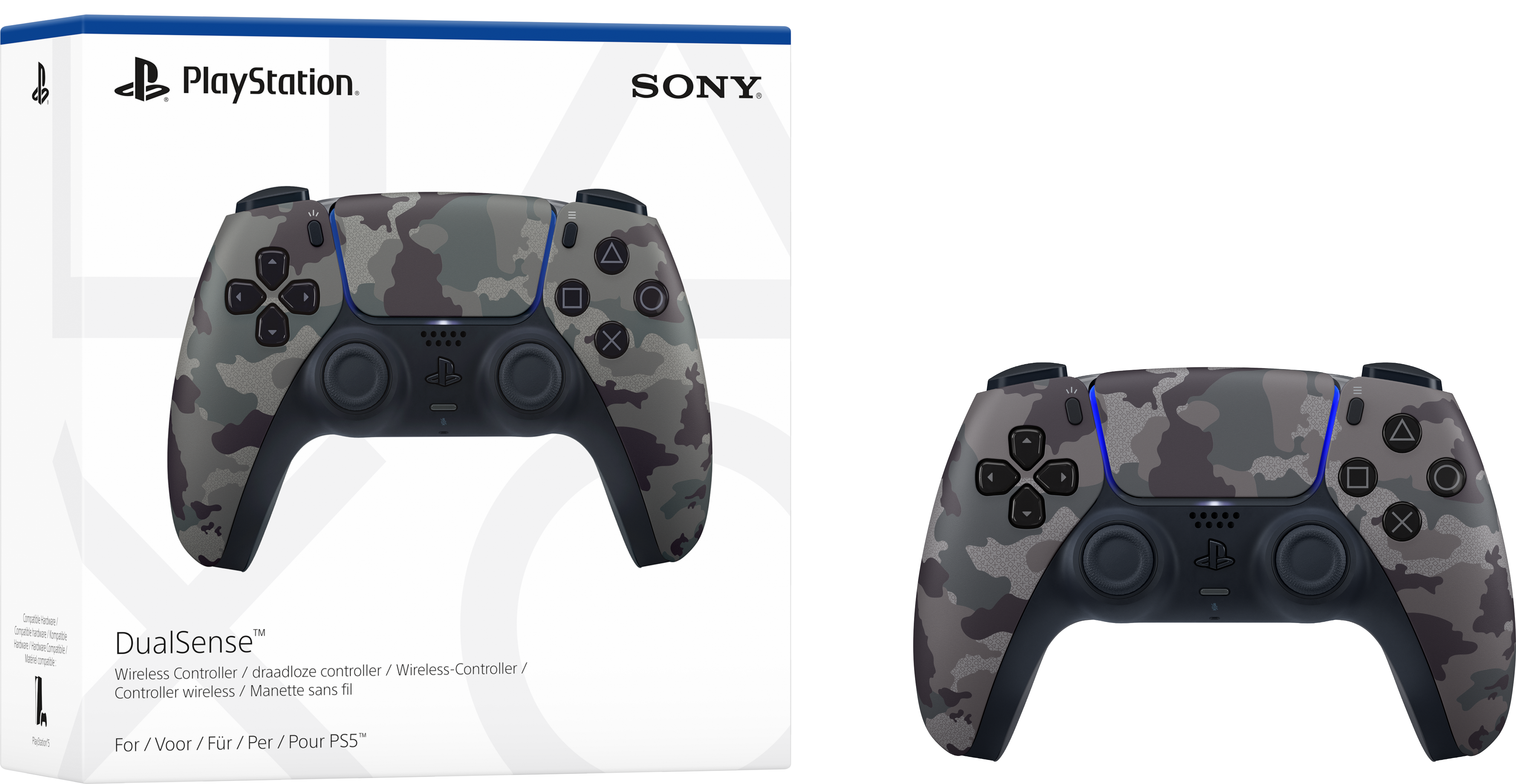 DualSense™ Wireless Controller –  Grey Camouflage - Console Accessories by Sony The Chelsea Gamer