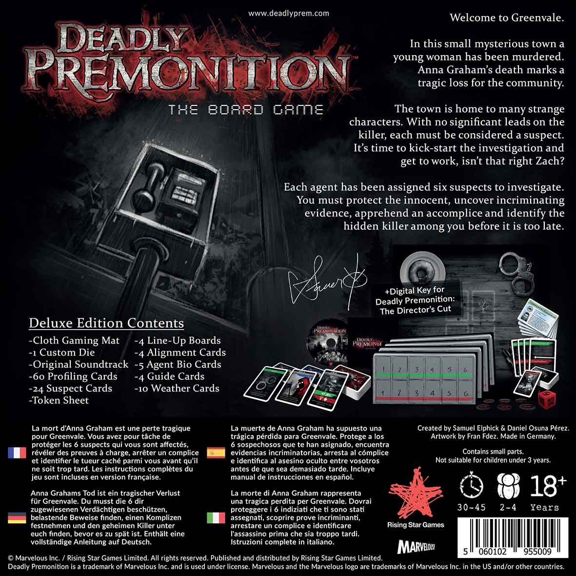 Deadly Premonition The Board Game: Deluxe Edition (PC) - Video Games by Rising Star Games The Chelsea Gamer