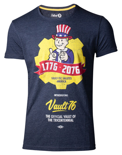 Fallout 76 - Vault 76 Poster - Men's T-Shirt - merchandise by Rubber Road The Chelsea Gamer