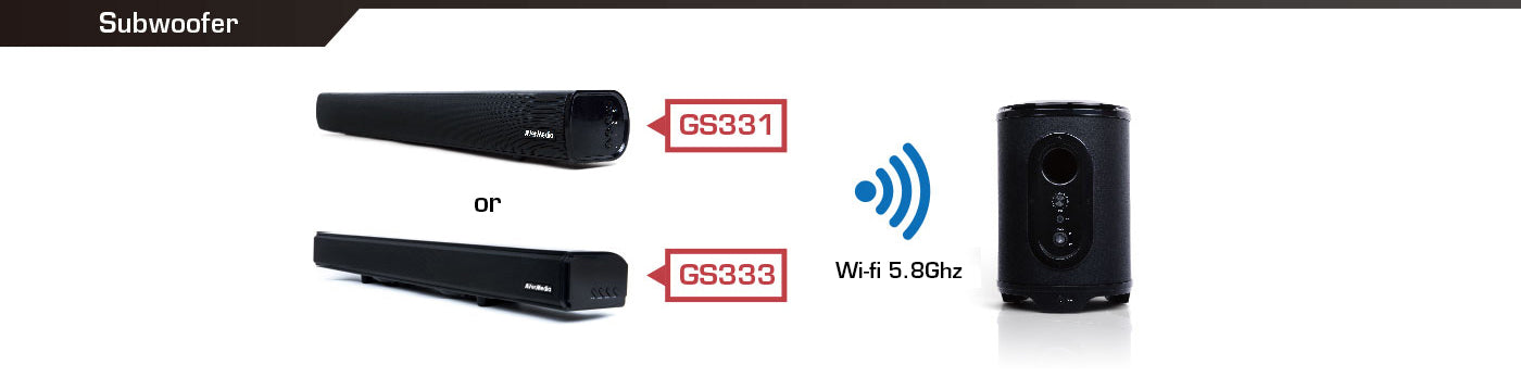 AVerMedia GS335 Sonicblast Wireless Subwoofer - Audio by AverMedia The Chelsea Gamer