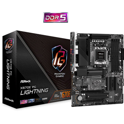 ASRock X670E PG Lightning Motherboard, AMD Socket AM5 - Core Components by ASRock The Chelsea Gamer