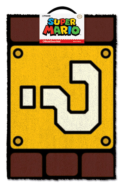 Super Mario Question Mark Block Doormat, Multi-Colour, 40 x 60 cm - merchandise by Pyramid International The Chelsea Gamer
