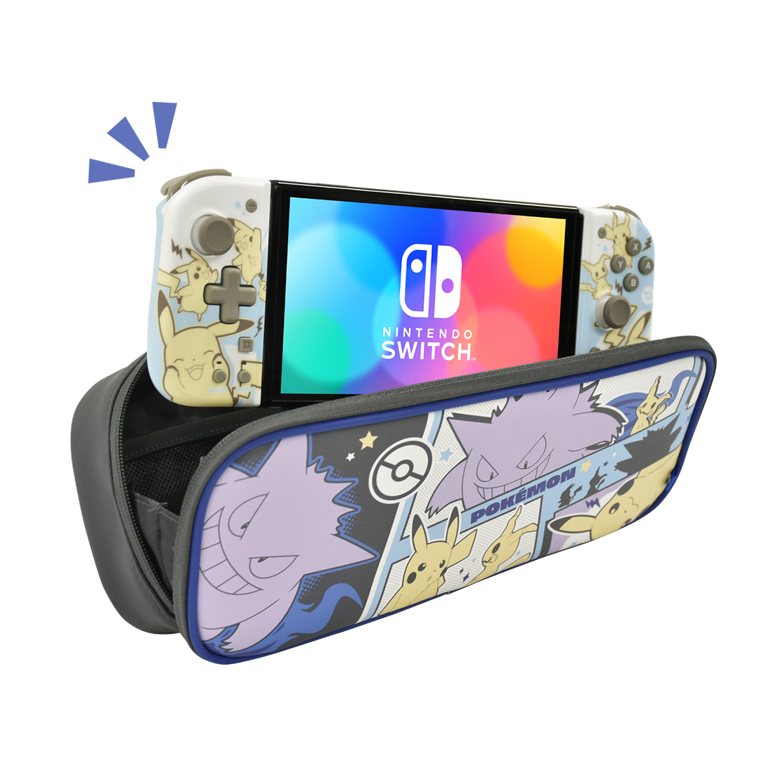 HORI Cargo Pouch Compact (Pikachu, Gengar & Mimikyu) for Nintendo Switch - Console Accessories by HORI The Chelsea Gamer