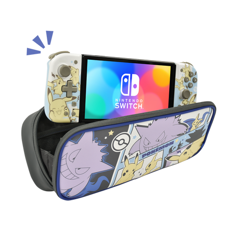 HORI Cargo Pouch Compact (Pikachu, Gengar & Mimikyu) for Nintendo Switch - Console Accessories by HORI The Chelsea Gamer