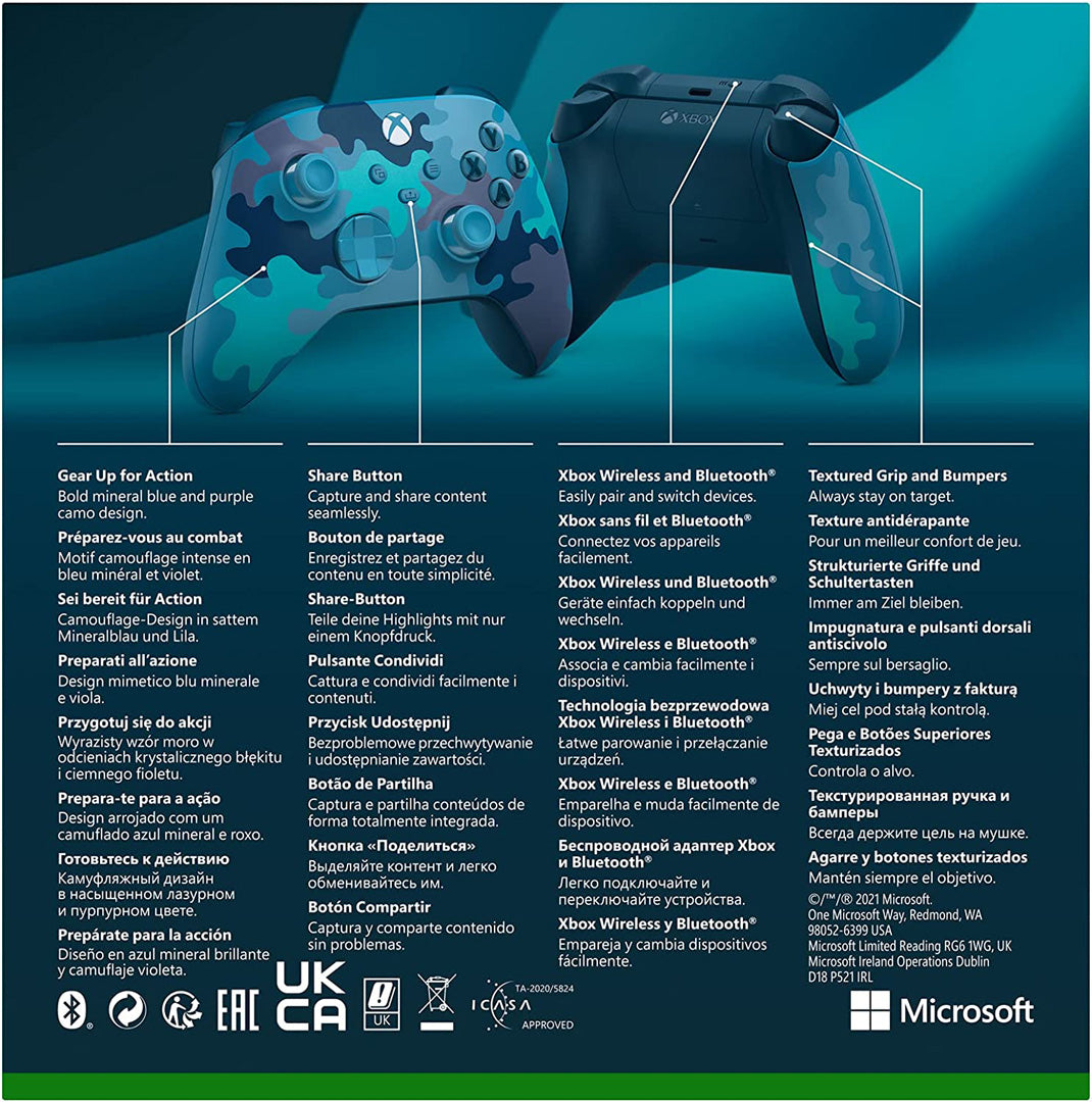 Xbox Wireless Controller - Mineral Camo Special Edition - Console Accessories by Microsoft The Chelsea Gamer