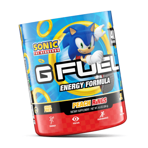 G Fuel - Sonic Peach Rings Tub - merchandise by G Fuel The Chelsea Gamer