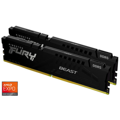 Kingston FURY Beast 32GB (2x16GB), 6000MHz DDR5, AMD EXPO Certified - Core Components by Kingston The Chelsea Gamer