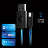 Stealth Light Up Charging Cables for PS4 – 2m Twin Pack - Console Accessories by ABP Technology The Chelsea Gamer