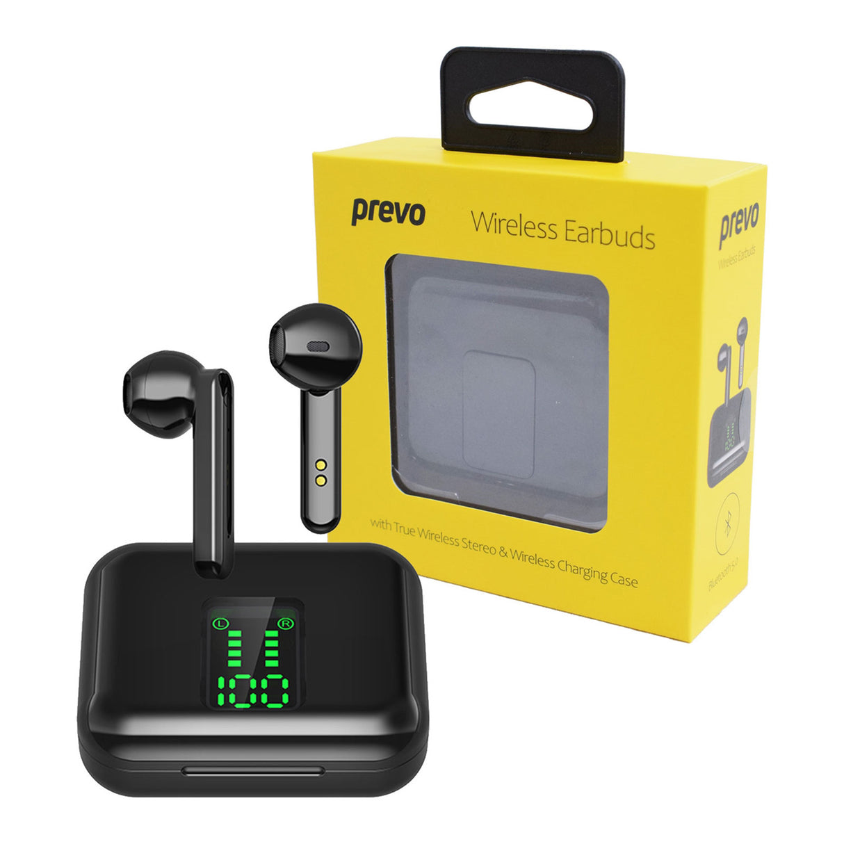 X15 TWS Wireless Earbuds with Bluetooth and Wireless Charging Case with Digital Display - Audio by Prevo The Chelsea Gamer