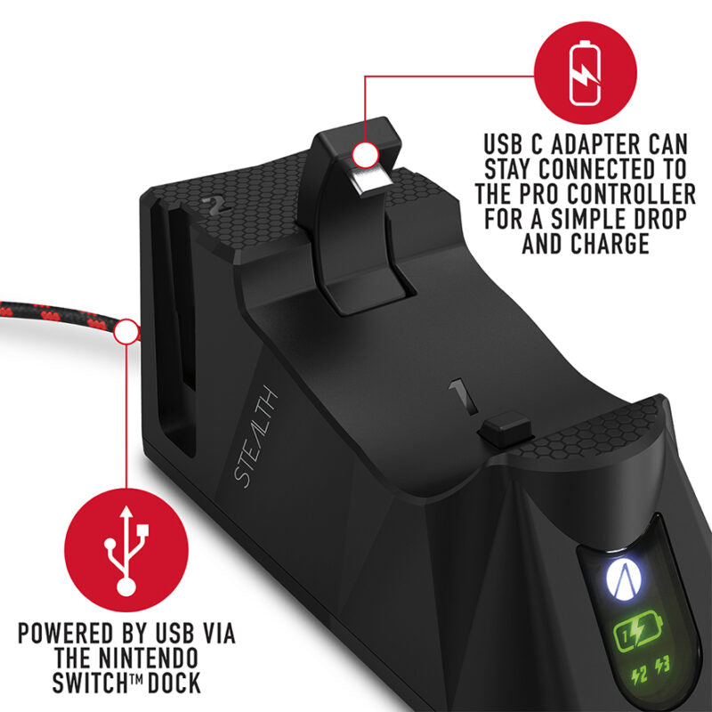 Stealth SW-C100 Dual Charging Dock - Console Accessories by ABP Technology The Chelsea Gamer