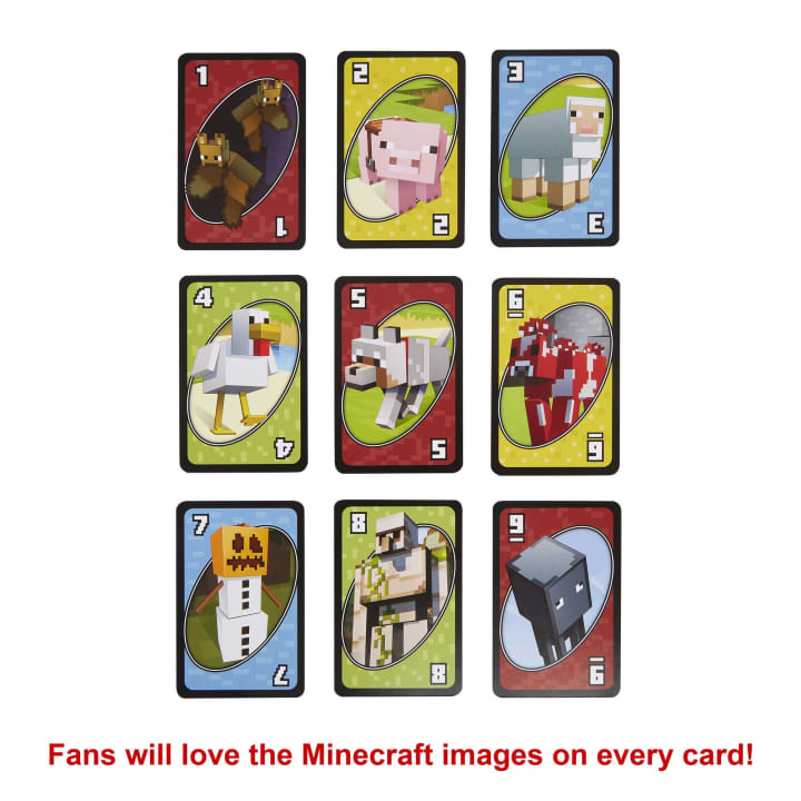 UNO Minecraft Card Game - merchandise by Mattel The Chelsea Gamer