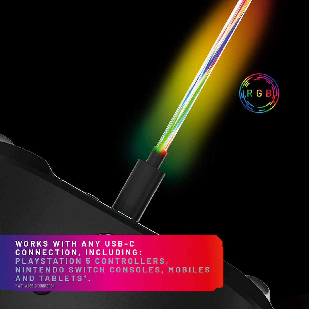 Stealth XP Light Up LED Charging Cables (USB-C 2m Twin Pack) - Console Accessories by ABP Technology The Chelsea Gamer