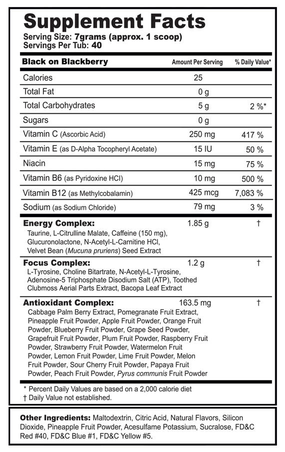 G Fuel - Black On Blackberry Tub - merchandise by G Fuel The Chelsea Gamer