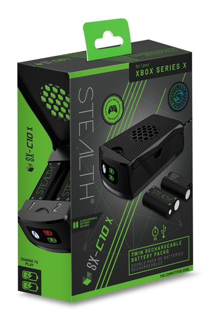 STEALTH SX-C10X Twin Rechargeable Battery Packs - Black - Console Accessories by ABP Technology The Chelsea Gamer