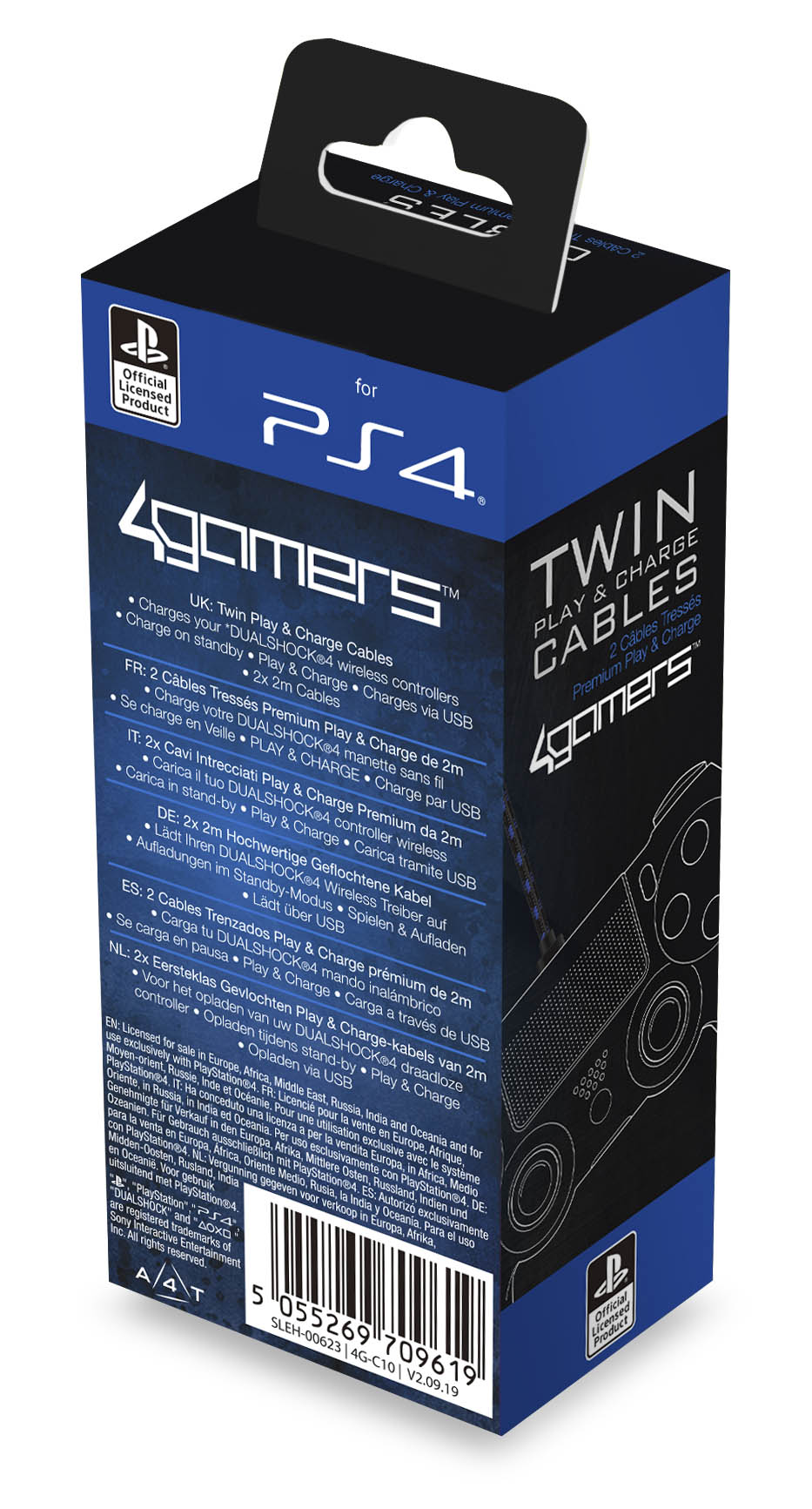 4Gamers Twin Play & Charge Cables (2 x 2m) 4G-C10 - Console Accessories by A4T The Chelsea Gamer