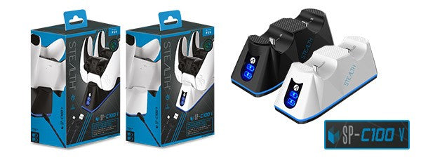 STEALTH SP-C100V Twin USB Charging Dock + Play & Charge Cable - Console Accessories by ABP Technology The Chelsea Gamer