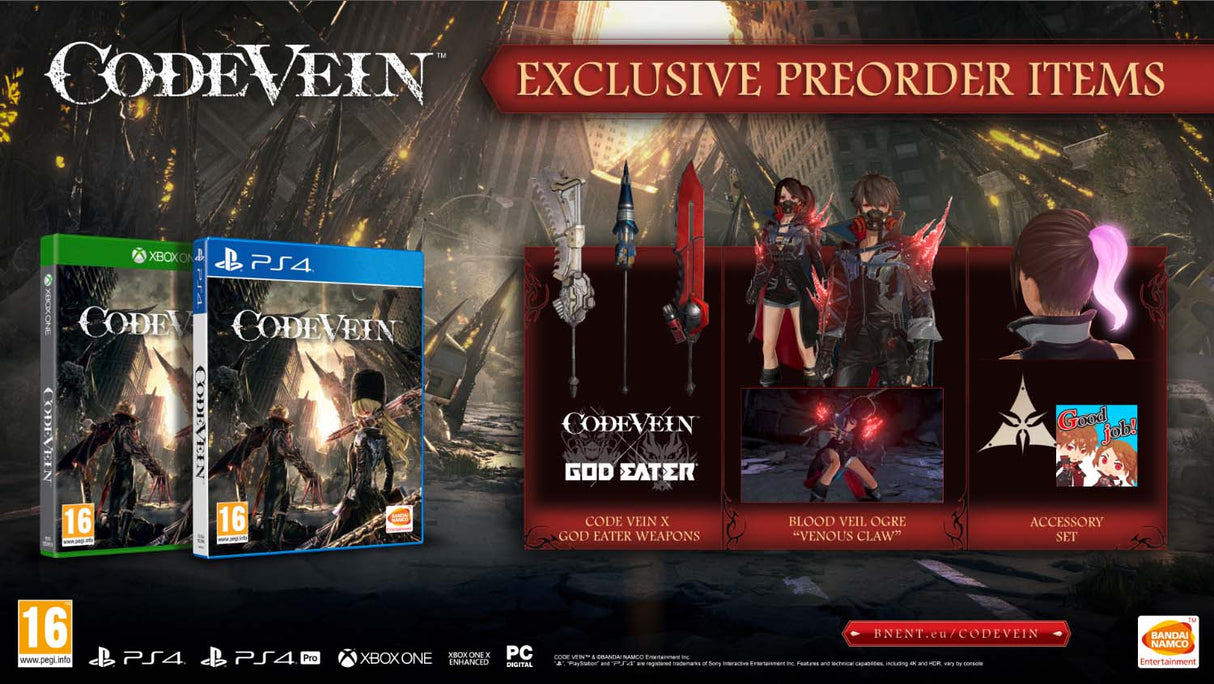 Code Vein -PS4 - Video Games by Bandai Namco Entertainment The Chelsea Gamer