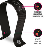 STEALTH Gaming Headset Stand - Carbon Effect - Console Accessories by ABP Technology The Chelsea Gamer