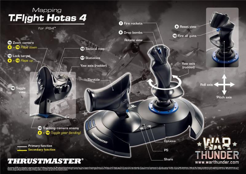 Thrustmaster T-Flight Hotas 4 War Thunder Starter Pack (PS4) - Console Accessories by Thrustmaster The Chelsea Gamer
