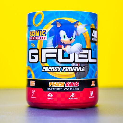 G Fuel - Sonic Peach Rings Tub - merchandise by G Fuel The Chelsea Gamer