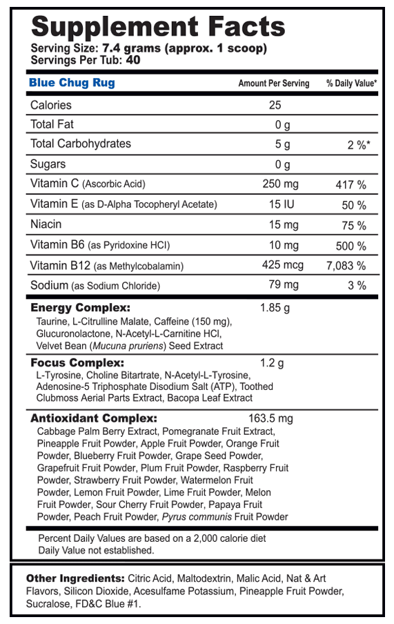 G Fuel -  Sour Blue Chug Rug Tub - merchandise by G Fuel The Chelsea Gamer