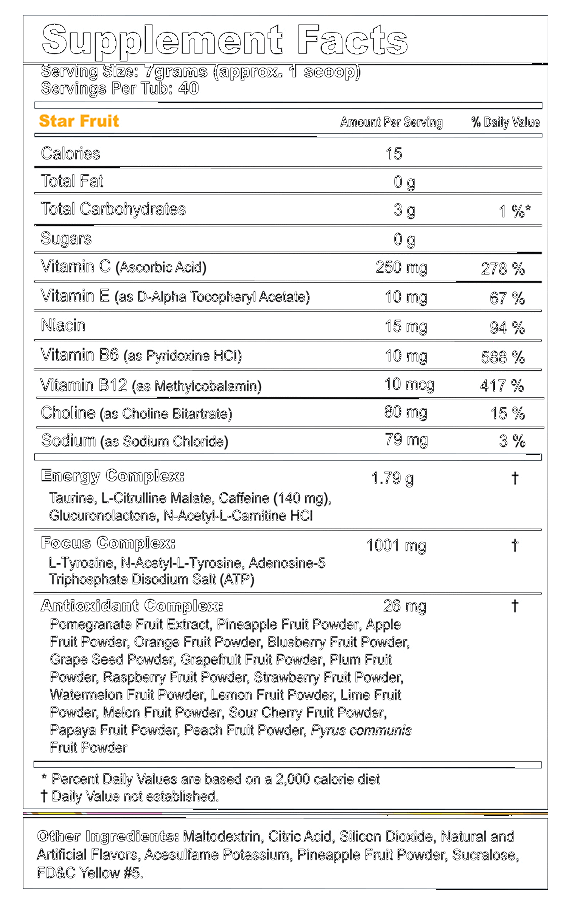 G Fuel - Star Fruit Tub - merchandise by G Fuel The Chelsea Gamer