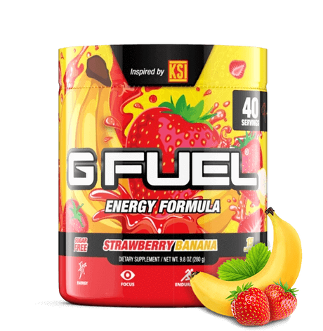 G FUEL Tub - KSI Strawberry Banana - merchandise by G Fuel The Chelsea Gamer